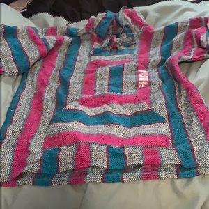 Colorful drug rug/ Baja Hoodie